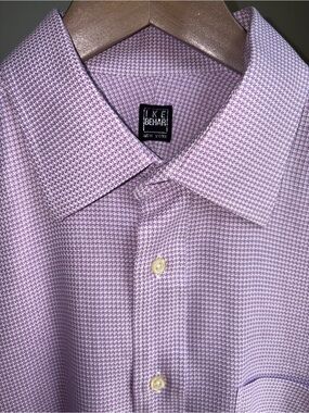 Ike Behar Men’s Dress Shirt 100% Cotton Size 16.5-33 Fits Like XL Preppy Luxury